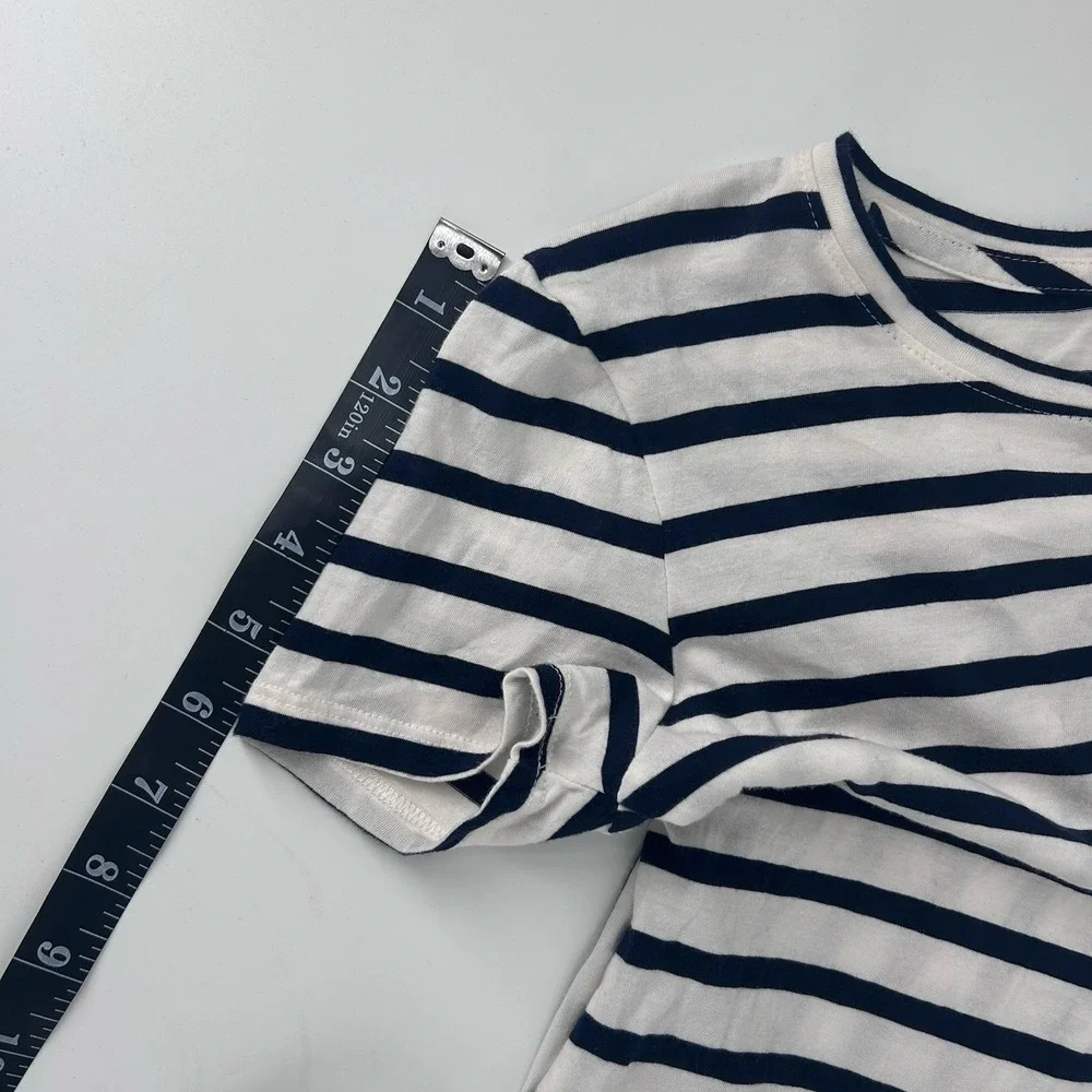J.Crew - J by J.Crew Striped Tie Back Top XXS Blue White Shirt
